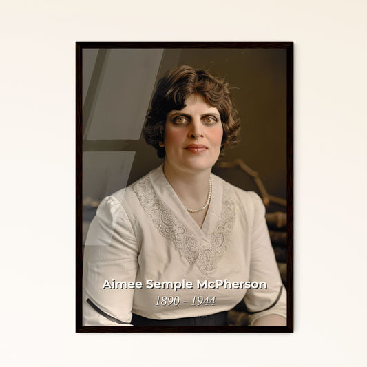 Timeless Portrait of Aimee Semple McPherson: Iconic Evangelist & Media Pioneer - Elevate Your Space with Historic Elegance