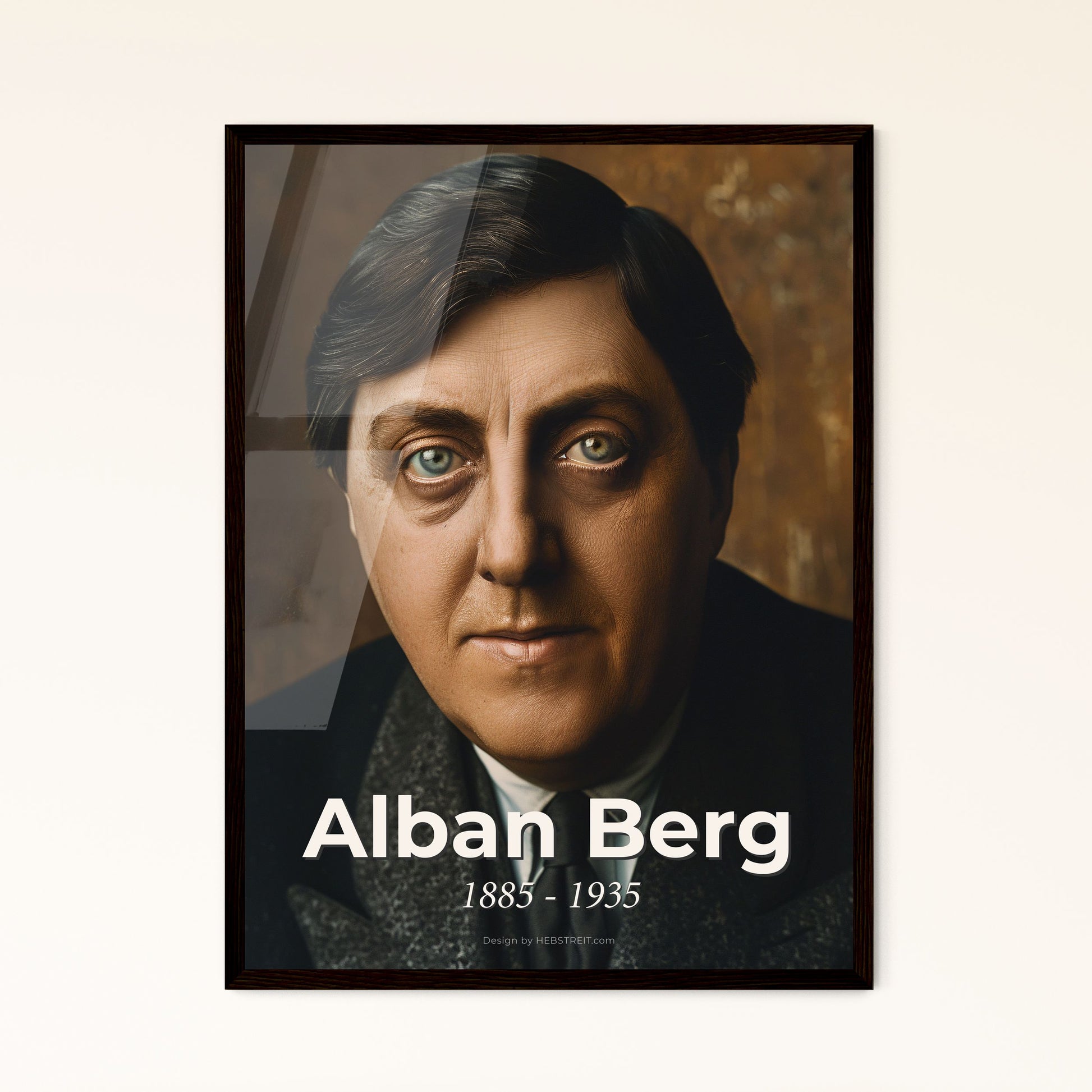 Alban Berg: Captivating Portrait of the Iconic Austrian Composer | Exquisite High-Quality Print & Framed Art for Elegant Home Decor