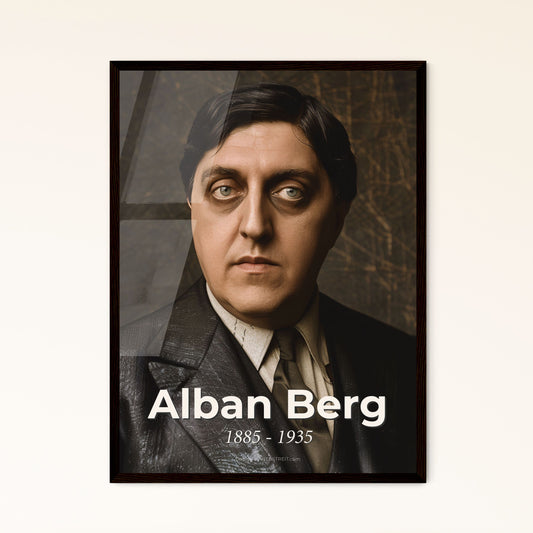 Alban Berg: Iconic Portrait of the Innovative Austrian Composer in Timeless Sepia - Perfect for Home Decor & Gifting