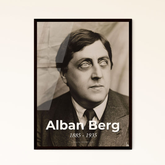 Alban Berg: Captivating Portrait of the Influential Austrian Composer - Wozzeck & Lulu - High-Quality Colorless Rustic Art Print