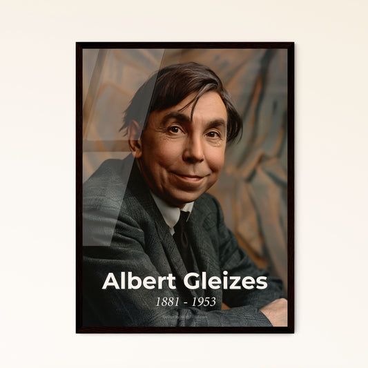 Albert Gleizes: Captivating Portrait of a Cubist Pioneer - Monochrome Art Print, Framed Options & High-Res Aluminum Available!