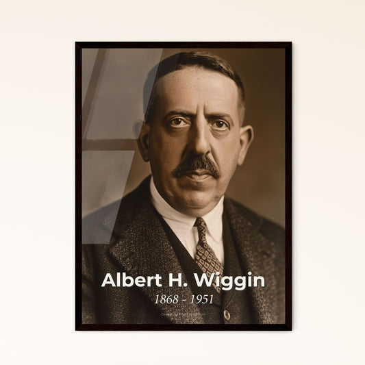 Timeless Portrait of Banking Pioneer Albert H. Wiggin - Vintage Cinematic Art Print for Elegant Home Decor & Gift Giving