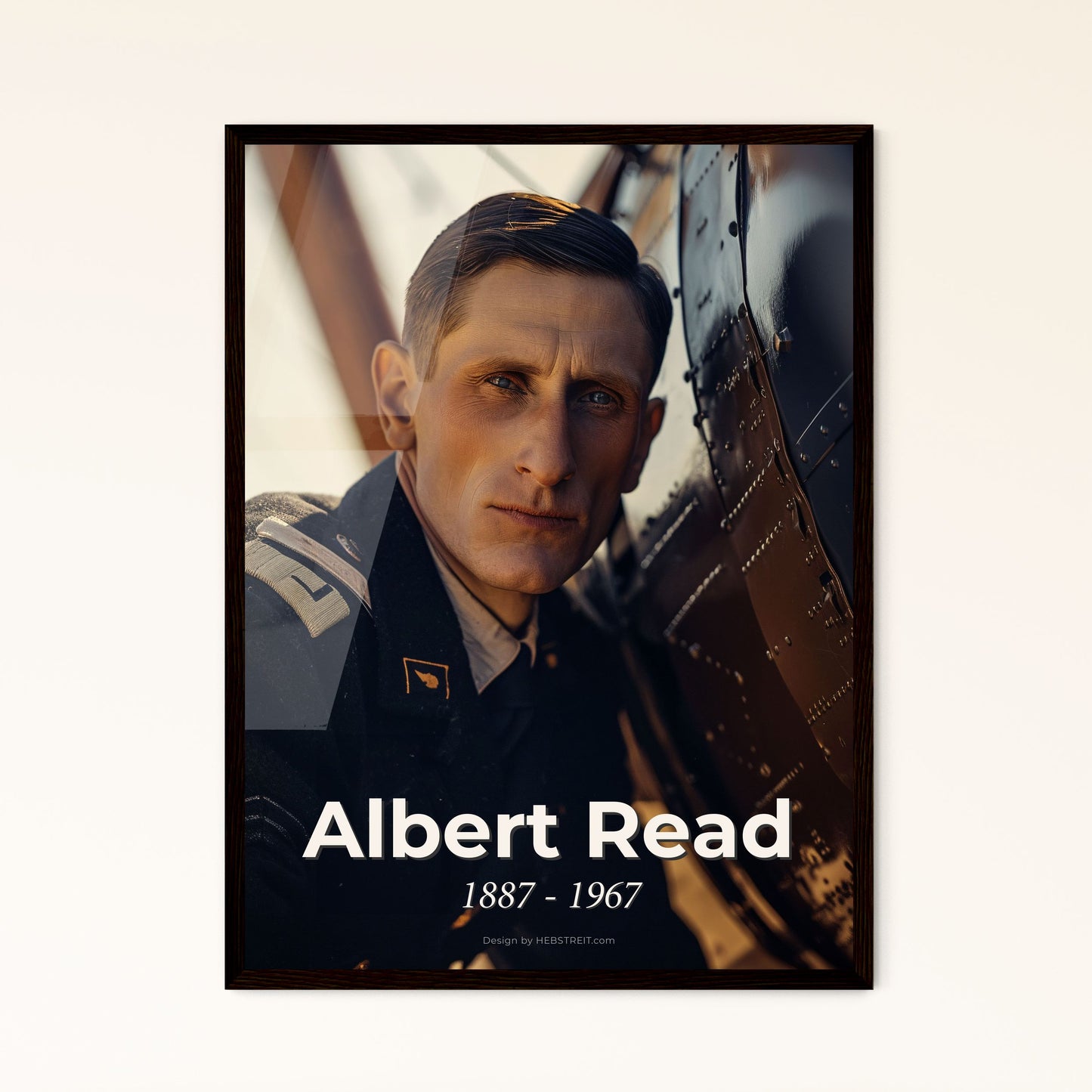 Albert Read: Pioneering American Aviator (1887-1967) - Iconic Seaplane Commander, Timeless Art Print for Home Decor