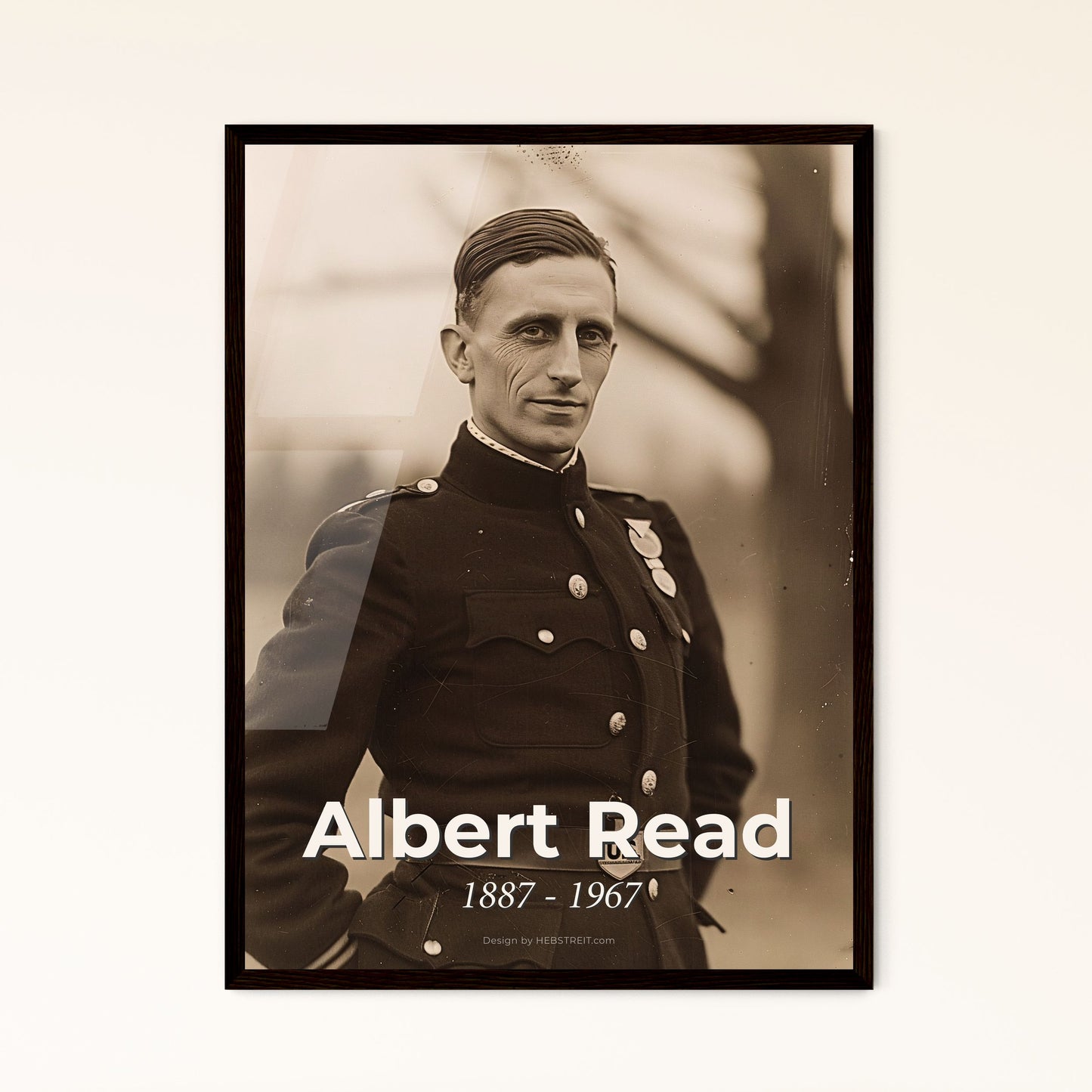 Albert Read: The Pioneering Aviator of Transatlantic Flight - A Timeless Monochromatic Tribute for Your Home Decor