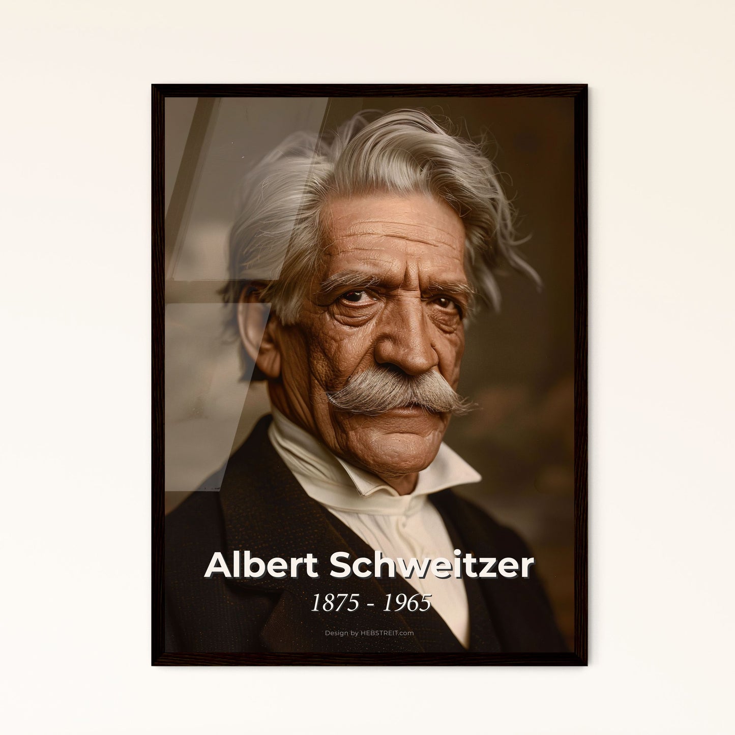 Albert Schweitzer: Iconic Humanitarian Portrait | Cinematic Film Print in Monochrome | Ideal Gift & Home Decor Accent