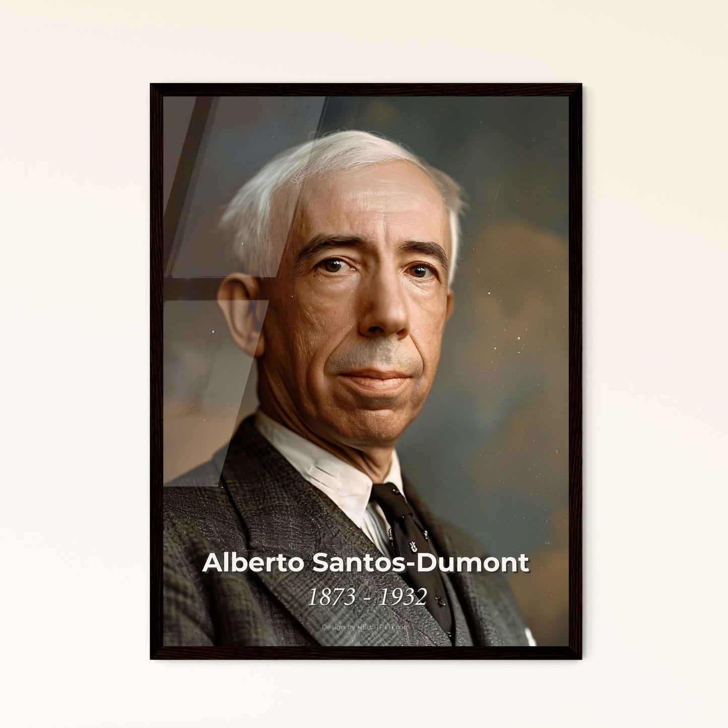 Alberto Santos-Dumont: Iconic Portrait of the Pioneer Aviator - Timeless Art Print for Home Decor, Framed or Aluminum Options