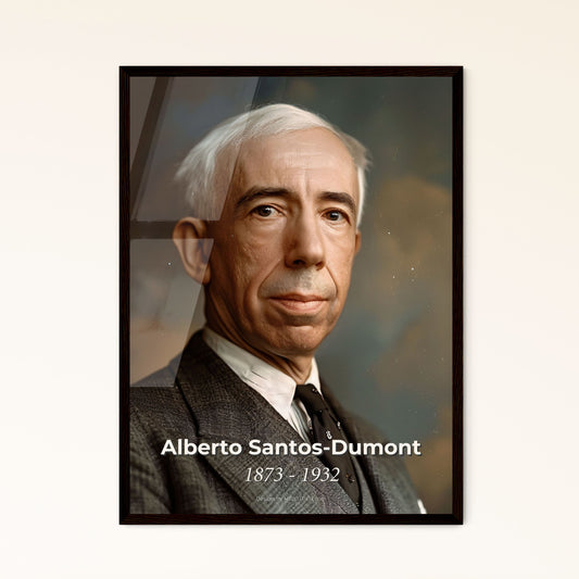 Alberto Santos-Dumont: Iconic Portrait of the Pioneer Aviator - Timeless Art Print for Home Decor, Framed or Aluminum Options