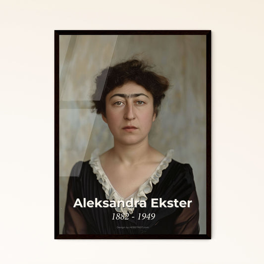 Elegance of the Avant-Garde: Aleksandra Ekster Portrait - Timeless Print for Home Decor, Framed or Aluminum – A Cinematic Tribute