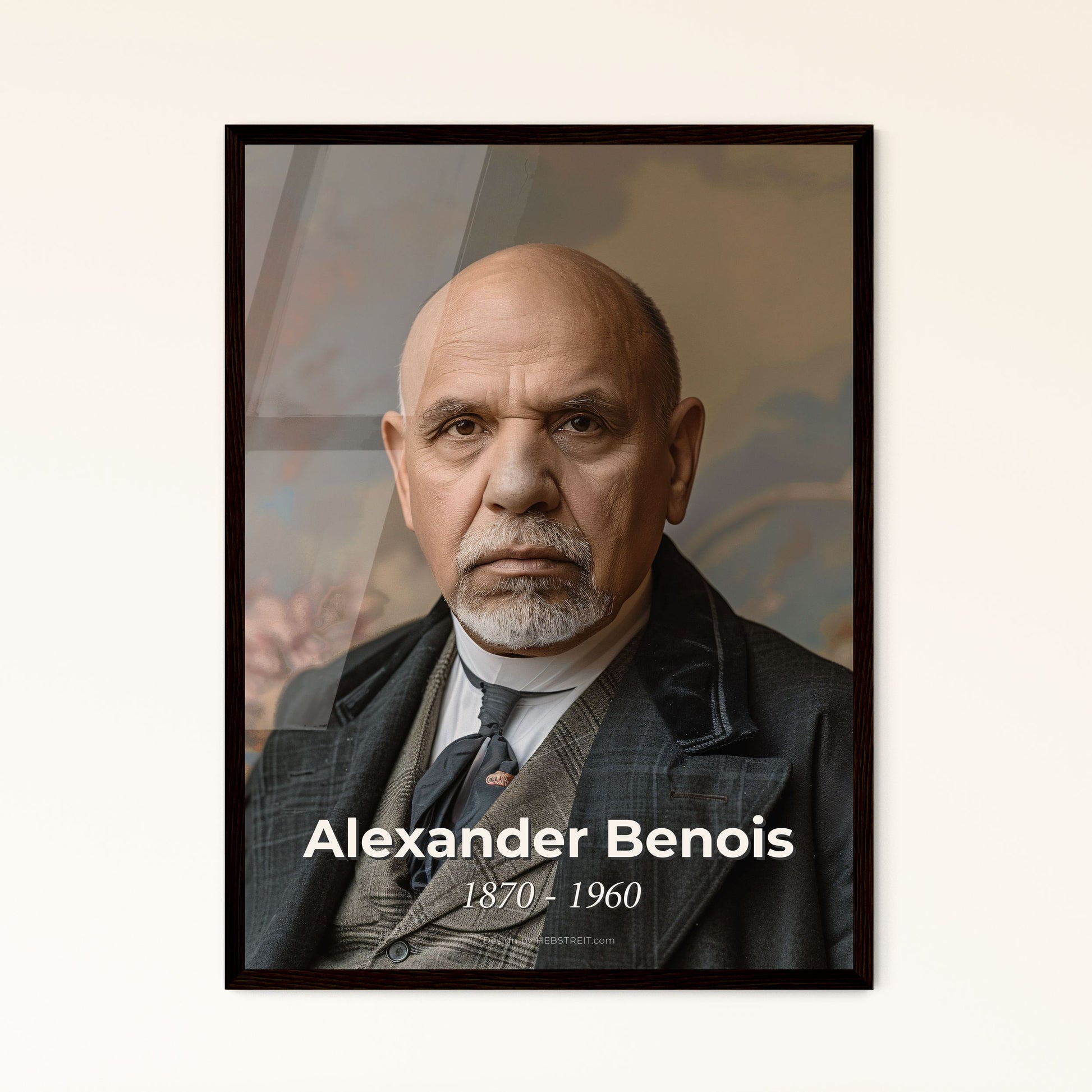 Alexander Benois: Exquisite Monochrome Portrait of the Iconic Russian Artist and Stage Designer - Perfect for Home Decor