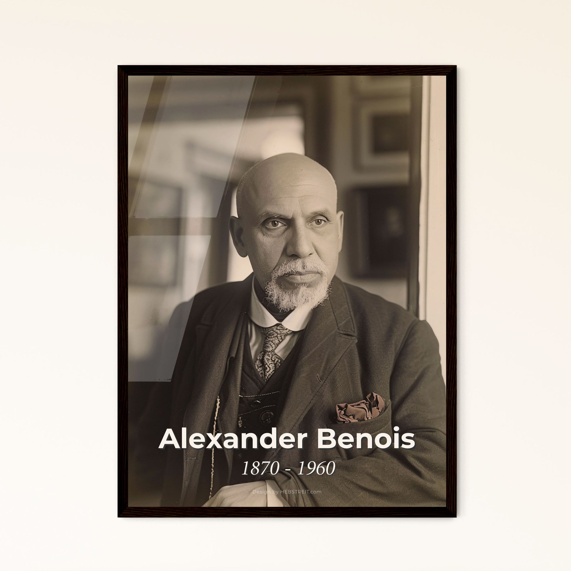 Captivating Portrait of Alexander Benois: Iconic Russian Painter & Stage Designer - Timeless Art for Elegant Home Décor