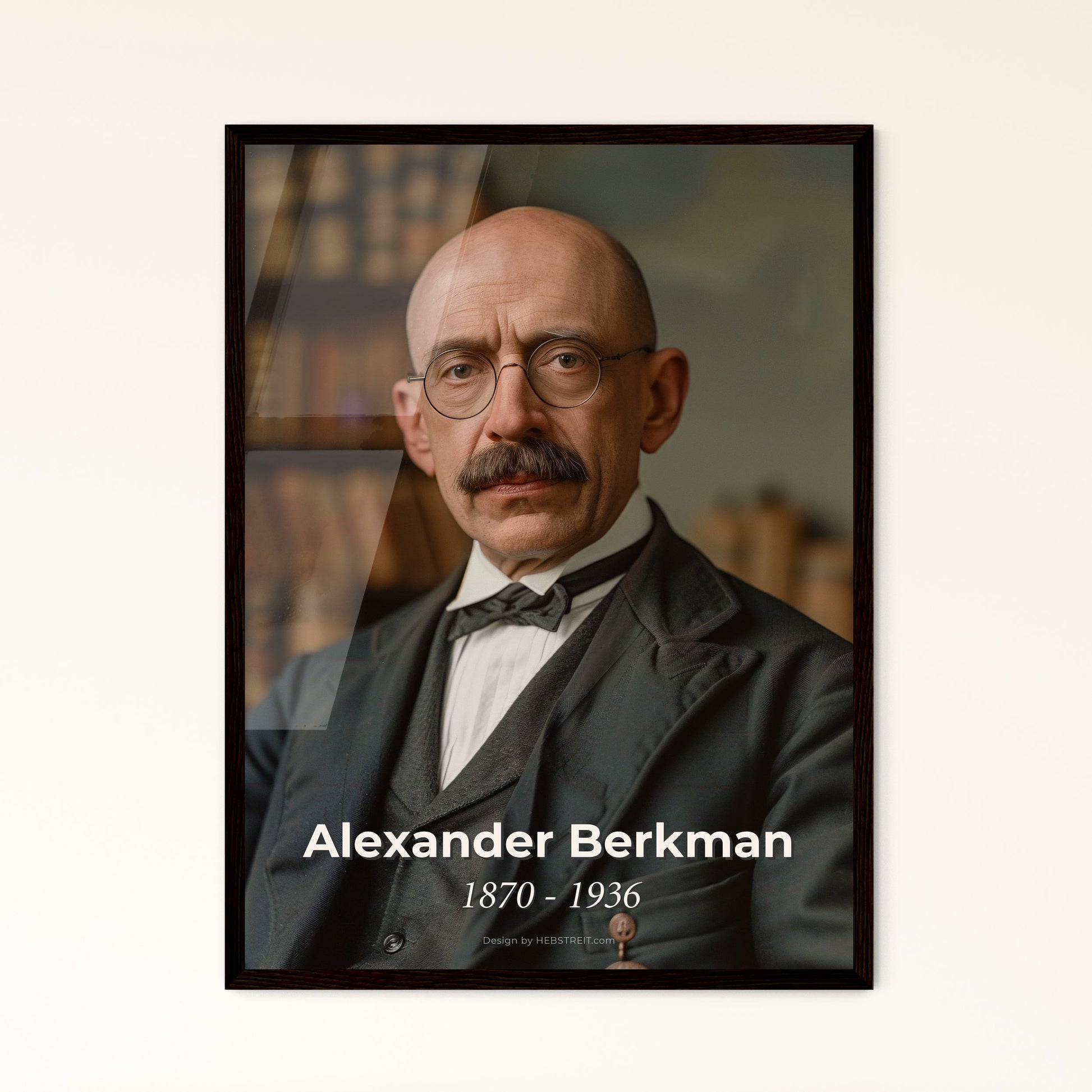 Timeless Portrait of Alexander Berkman, 1870-1936: Iconic Anarchist in Stunning Cinematic Monochrome - Perfect for Home Decor