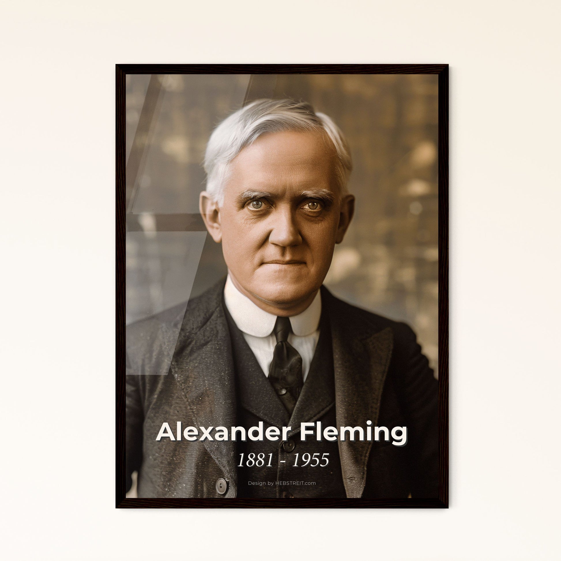 Alexander Fleming: Pioneer of Penicillin - Stunning Monochromatic Portrait in Rustic Elegance, Perfect for Home Decor & Gifts