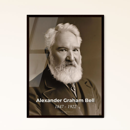 Timeless Tribute to Alexander Graham Bell: Iconic Portrait Capture in Cinematic Style, Perfect for Home Decor & Gift Giving