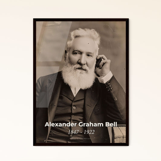 Timeless Portrait of Alexander Graham Bell: Iconic Scottish-American Inventor - A Cinematic Print for Distinctive Home Décor