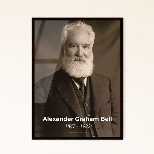 Timeless Portrait of Alexander Graham Bell: The Visionary Inventor of the Telephone - Stunning Print for Home Decor
