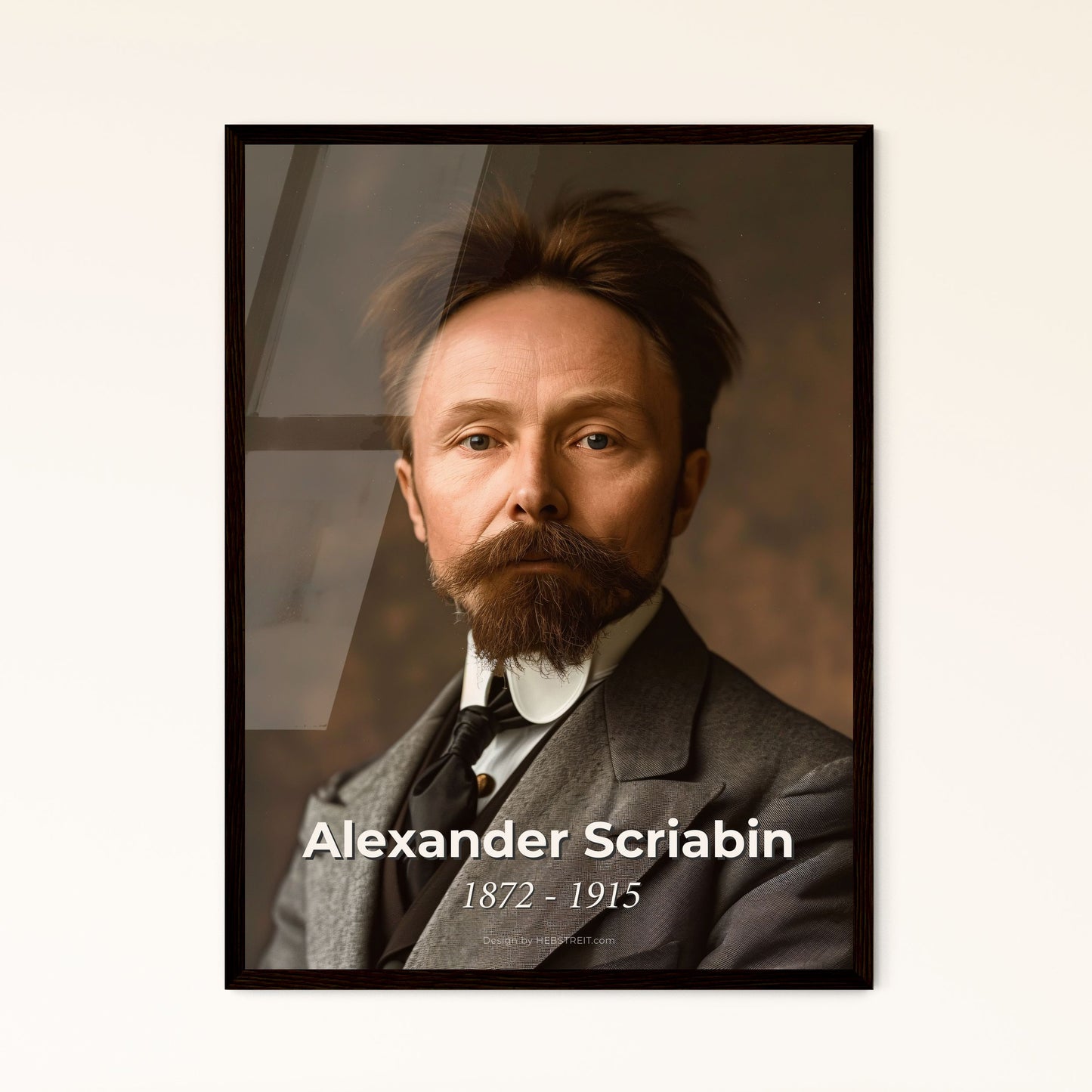 Exquisite Portrait of Alexander Scriabin, 1872-1915: Captivating Russian Composer in a Timeless, Cinematic Artwork for Home Décor