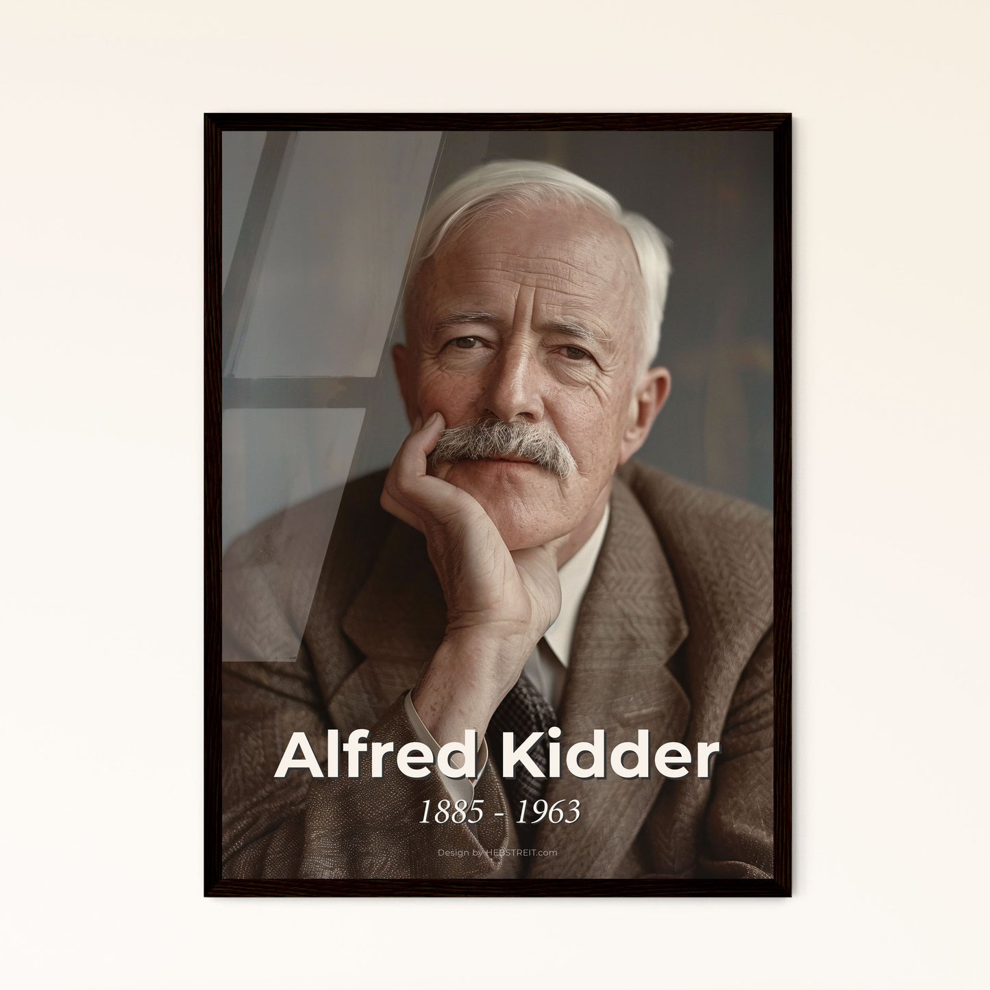 Alfred Kidder: Pioneering American Archaeologist - Exquisite Monochromatic Portrait with Nostalgic Sepia Touch for Home Decor