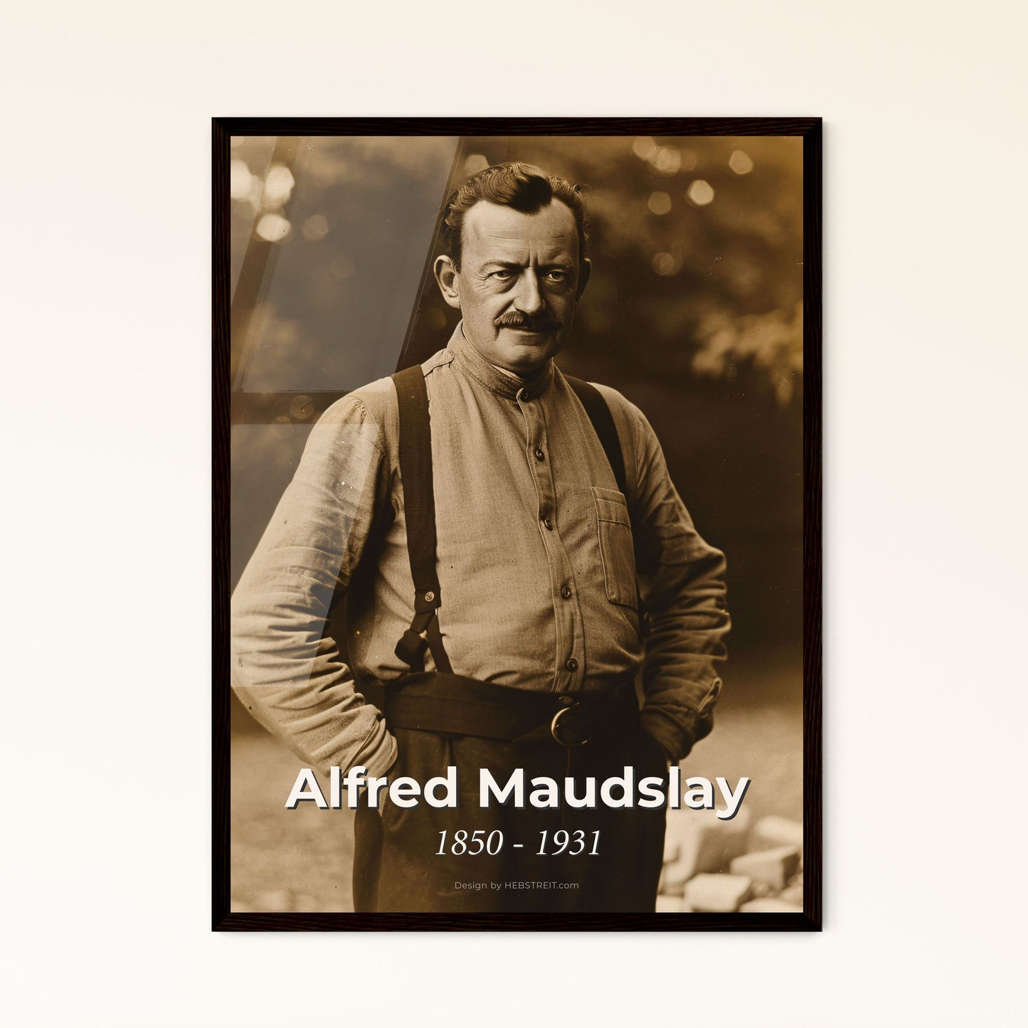 Alfred Maudslay: Pioneer of Mayan Archaeology – Stunning Monochromatic Print with a Touch of Sepia for Timeless Home Decor