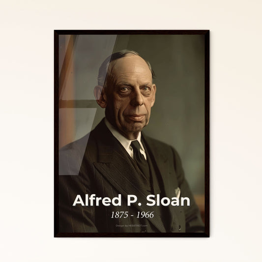 Alfred P. Sloan: Visionary Leader & Legacy of Innovation - Timeless Portrait Print for Elegant Home Decor & Inspired Gifting