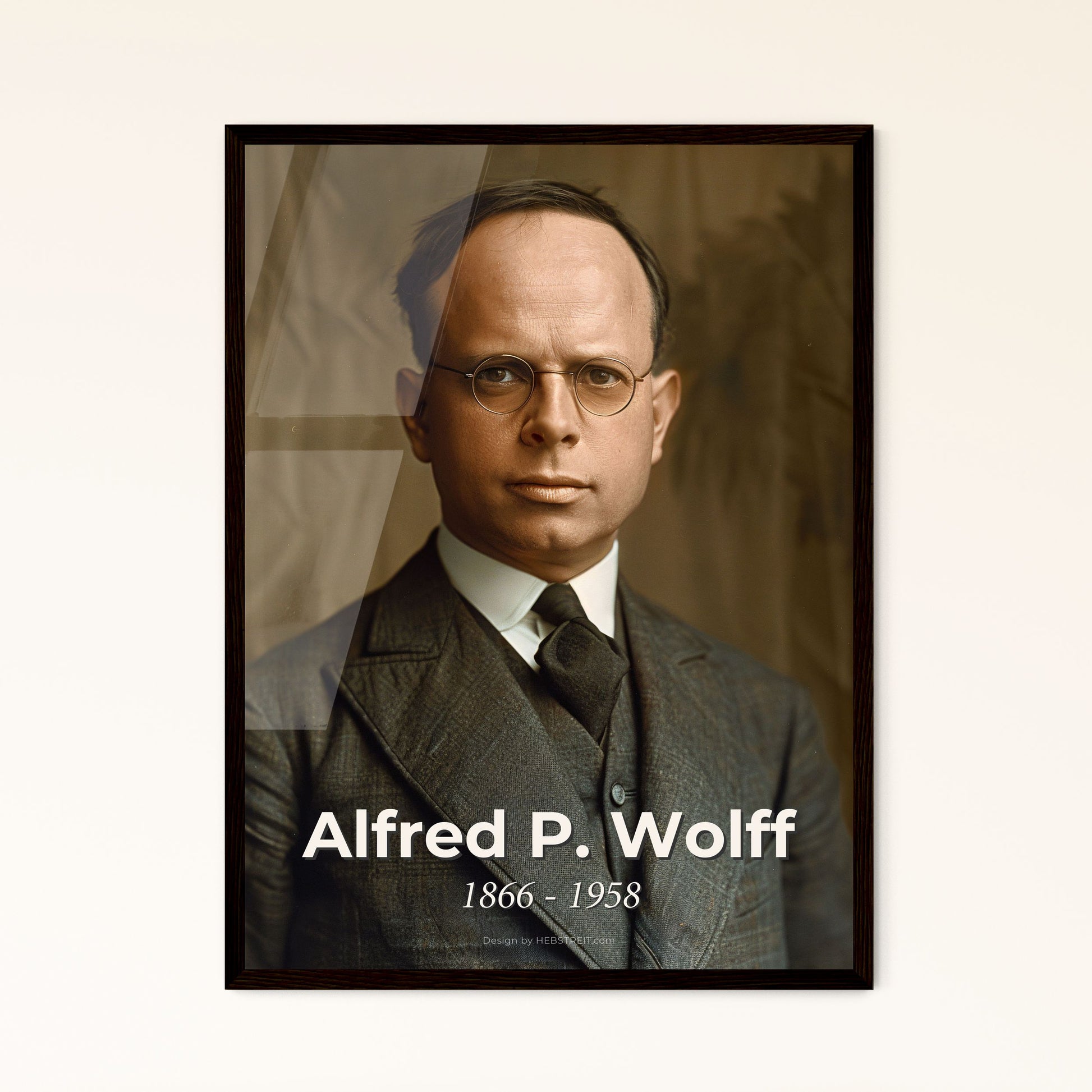 Alfred P. Wolff: Visionary Banker & Lehman Brothers Founder - Exquisite Ultrarealistic Portrait for Sophisticated Home Decor