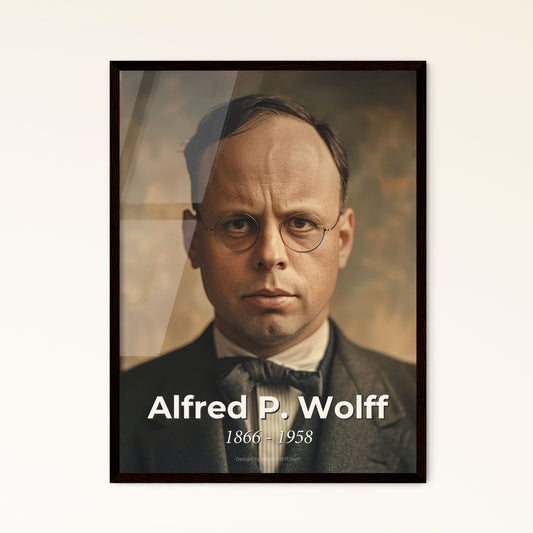 Alfred P. Wolff: Visionary Banker & Lehman Brothers Founder - Stunning Portrait with Timeless Elegance in Monochrome Art Print