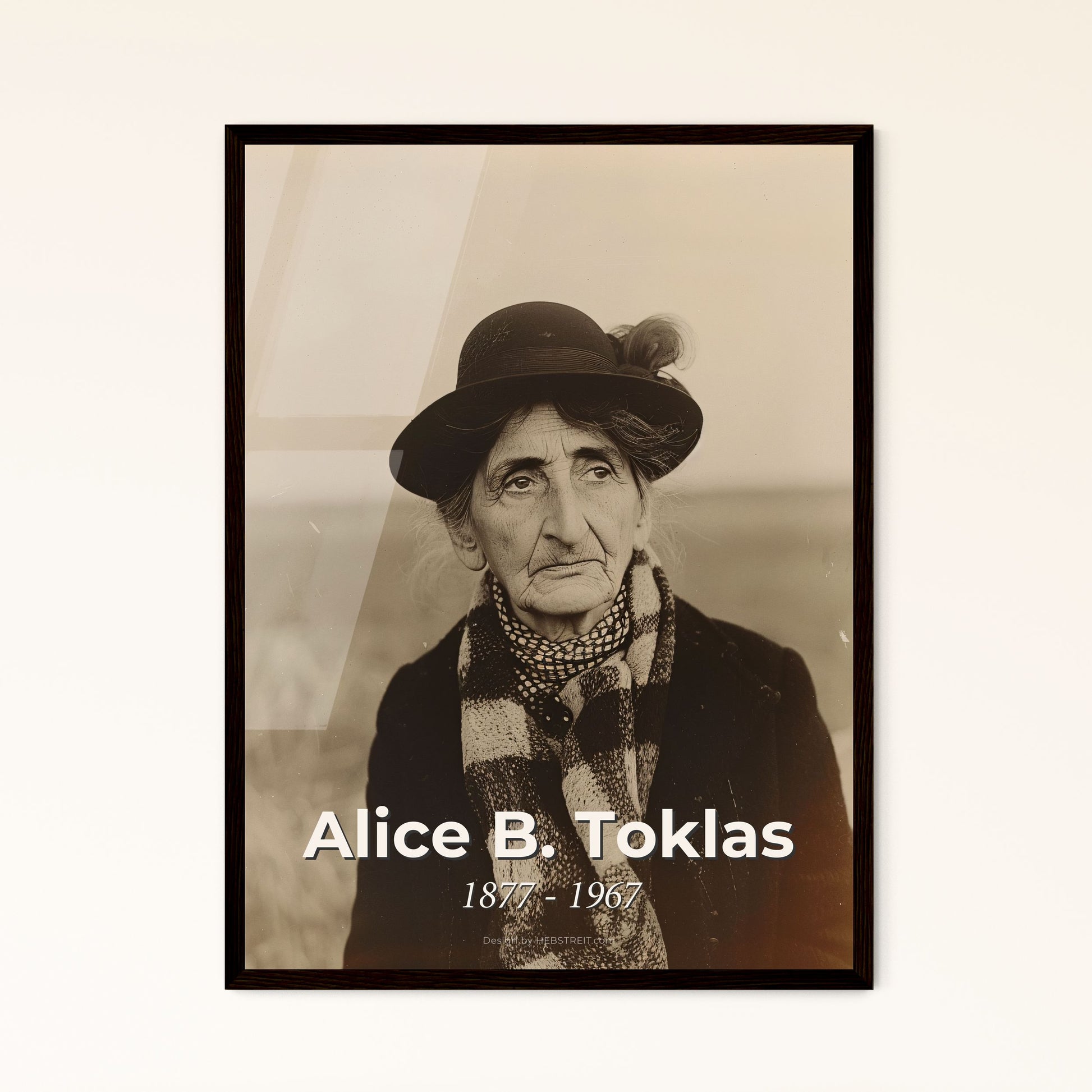 Alice B. Toklas: Iconic Literary Figure & Gertrude Stein’s Muse – Stunning High-Quality Portrait in Monochromatic Elegance