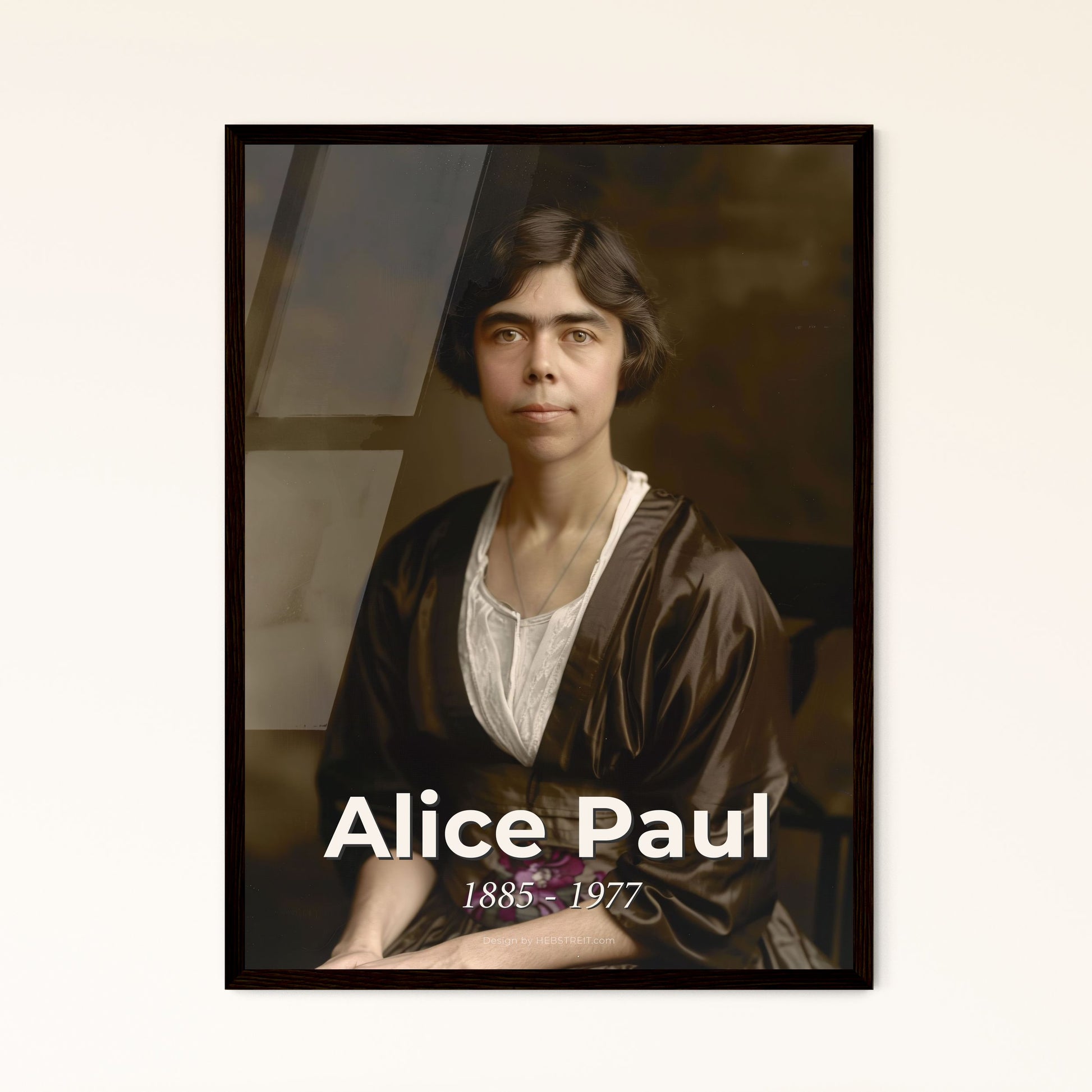 Empowering Legacy: Iconic Portrait of Alice Paul, Icon of Women's Suffrage, Timeless Art Print for Home Decor & Gifts