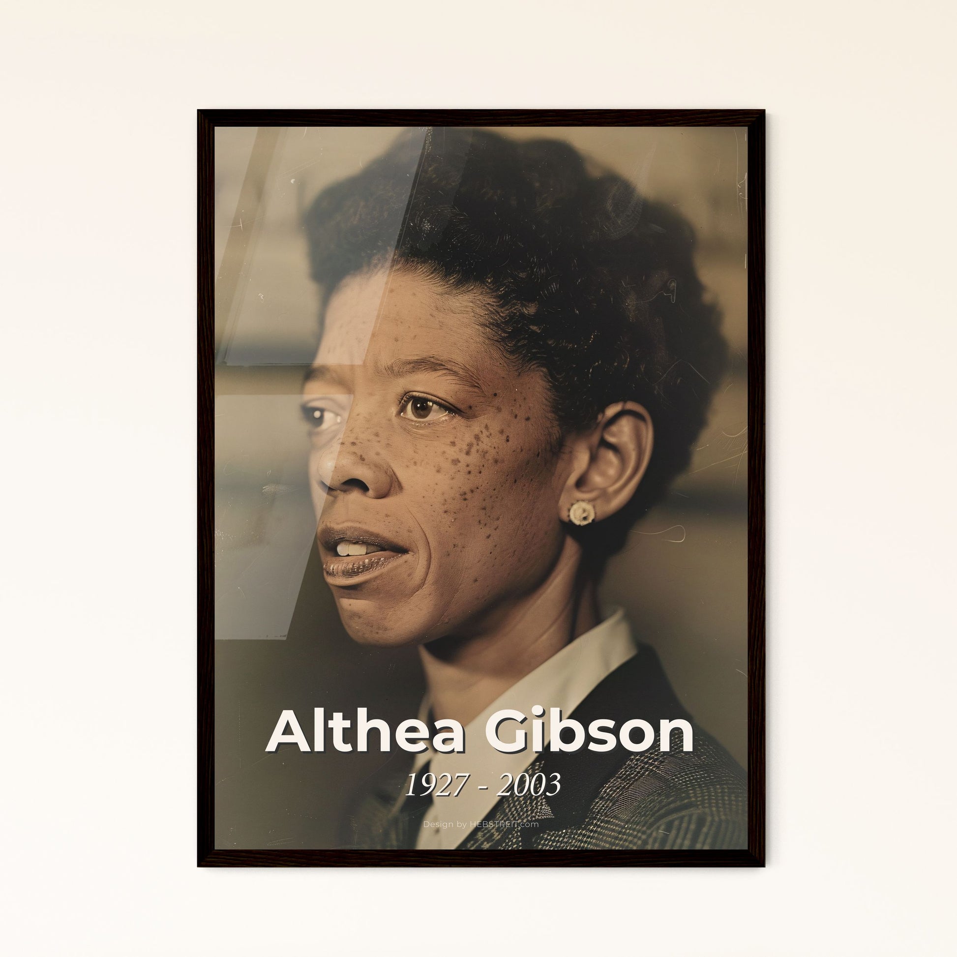 Althea Gibson: Iconic Trailblazer in Tennis - Limited Edition Print Celebrating the First African American Grand Slam Champion