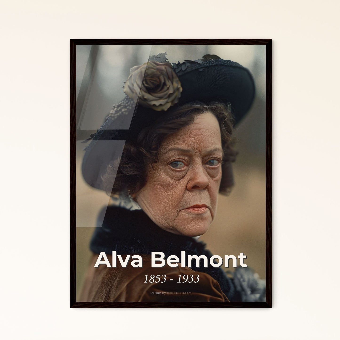 Alva Belmont: Influential Suffragist Portrait - Timeless Black & White Art for Home Decor, Framed & Aluminum Options Available