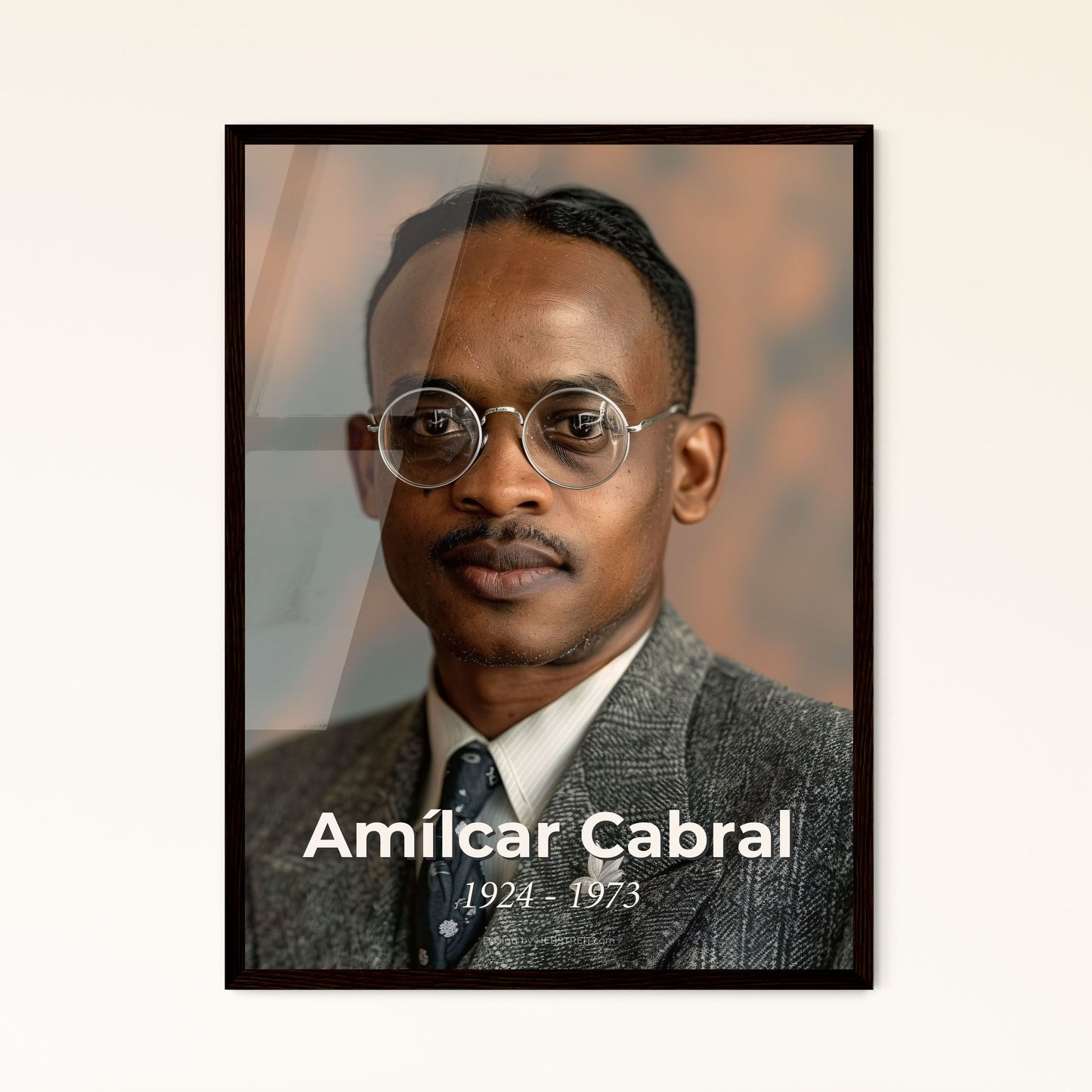 Amílcar Cabral: Icon of Independence - Stunning Monochromatic Portrait for Home Decor, Framed or High-Res on Aluminum