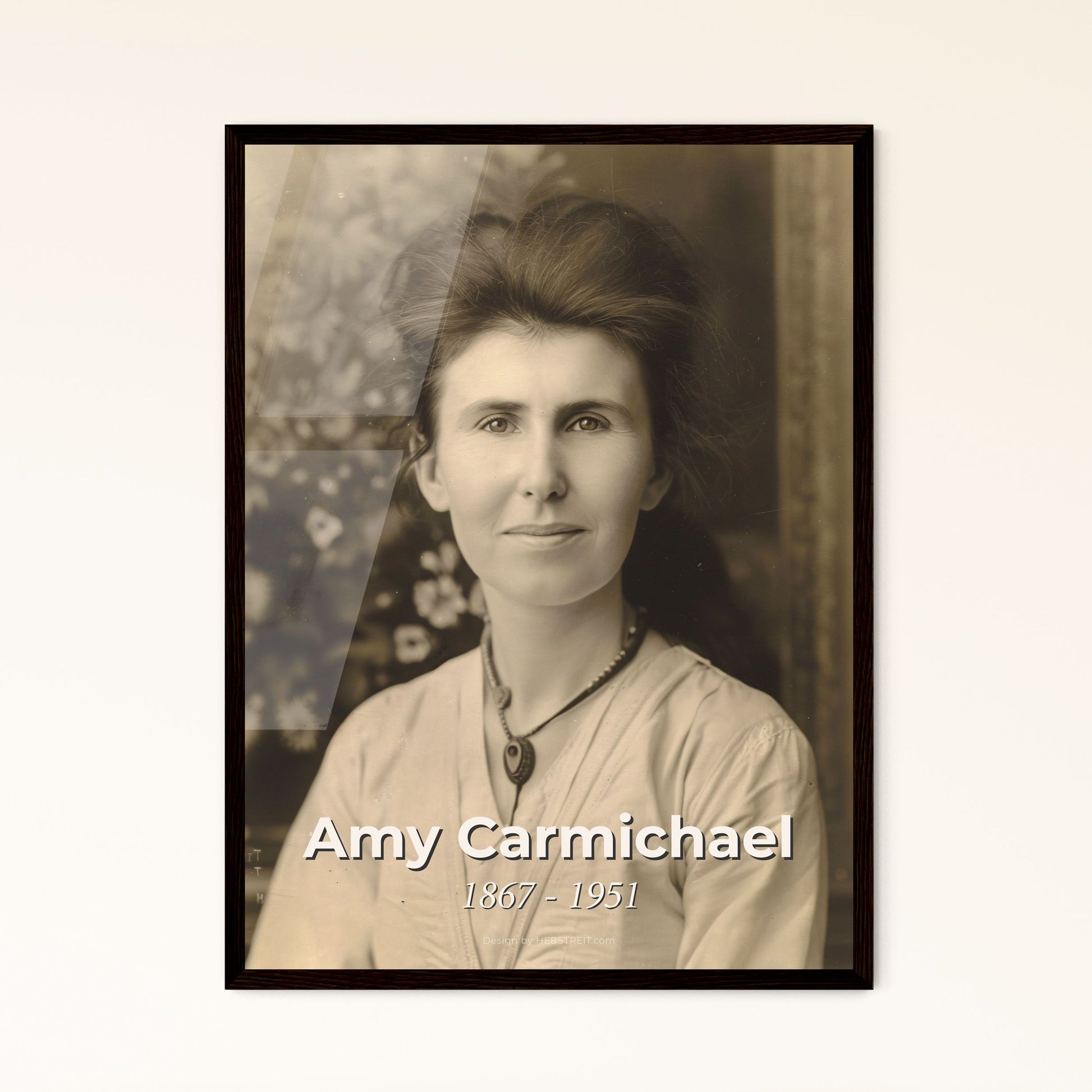 Amy Carmichael: Inspiring Irish Missionary - Timeless Portrait in Rustic Elegance, Perfect for Home Decor or Thoughtful Gifts