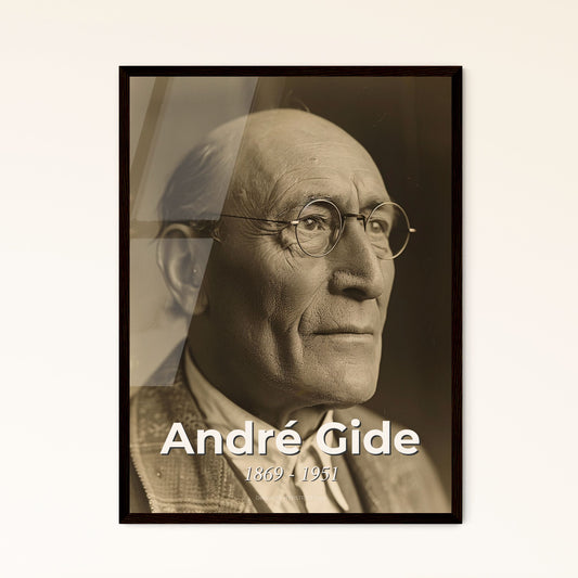 Timeless André Gide Portrait: Nobel Laureate in Stunning Cinematic Print - A Unique Gift for Literary Enthusiasts & Home Decor