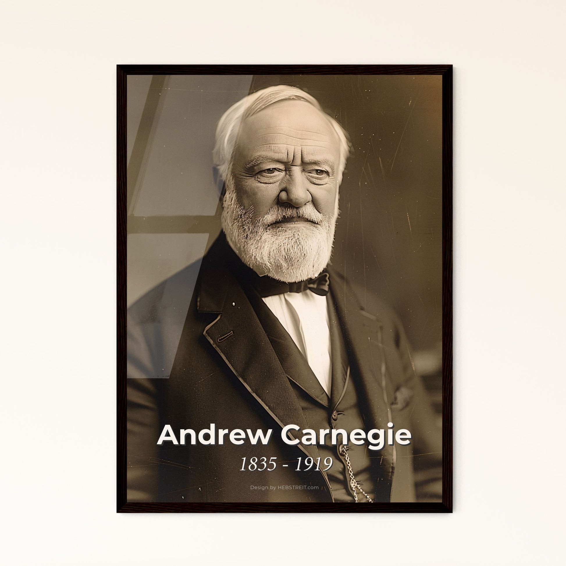 Andrew Carnegie: Visionary Steel Pioneer & Philanthropist - Timeless Portrait, Ultra-Realistic Art for Your Home Decor Collection