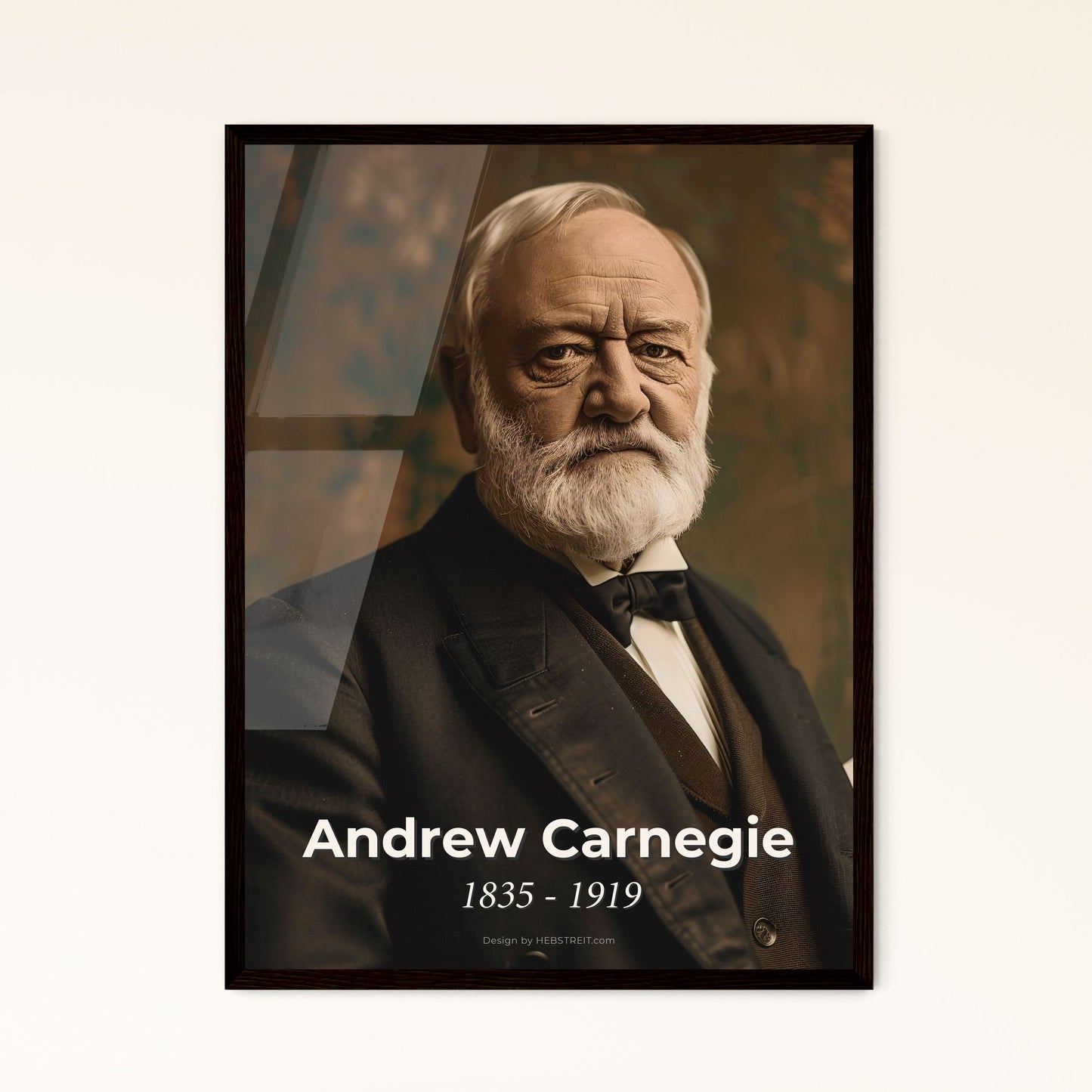 Andrew Carnegie: The Visionary Titan of Steel - Captivating Portrait in Vintage Elegance for Timeless Home Decor