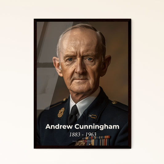 Andrew Cunningham: British Admiral of the Fleet, WWII Mediterranean Hero - Stunning Ultrarealistic Portrait for Home Decor