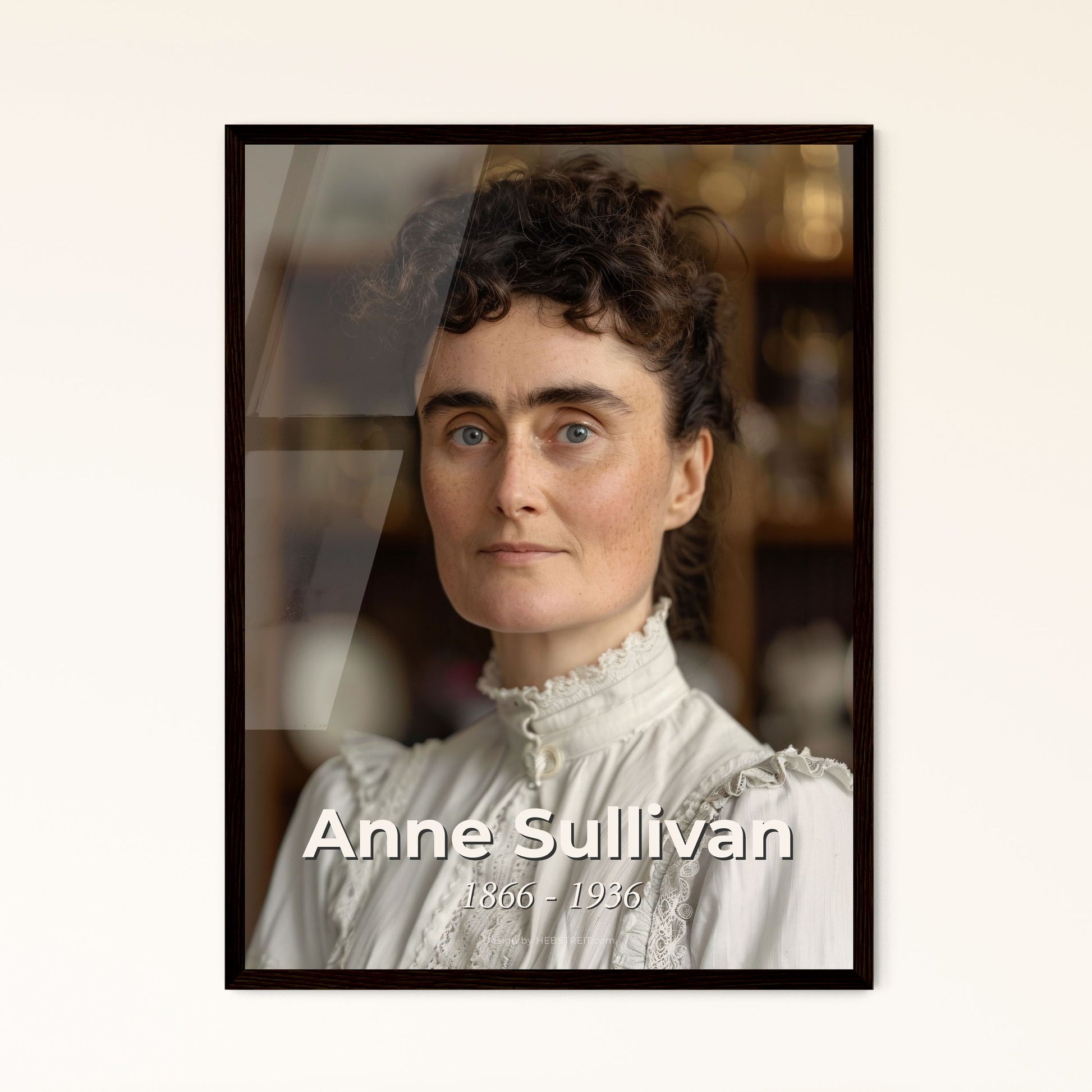 Anne Sullivan: Pioneering Educator of Helen Keller - Inspiring Monochrome Art Print for Home Décor, Framed or Aluminum Options