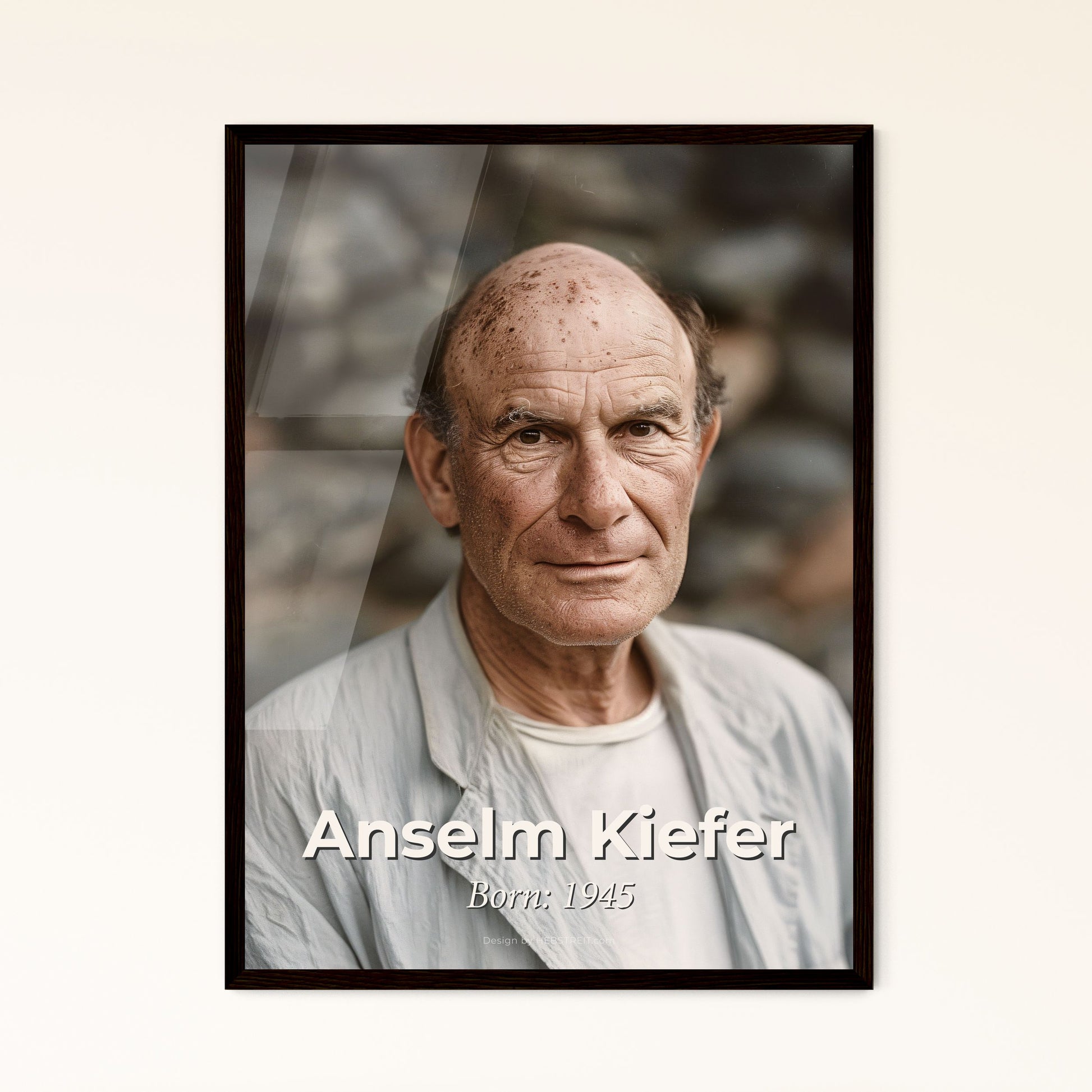 Anselm Kiefer: Celebrated German Artist - Captivating Portrait in Neutral Tones, Perfect for Gifts or Stylish Home Décor