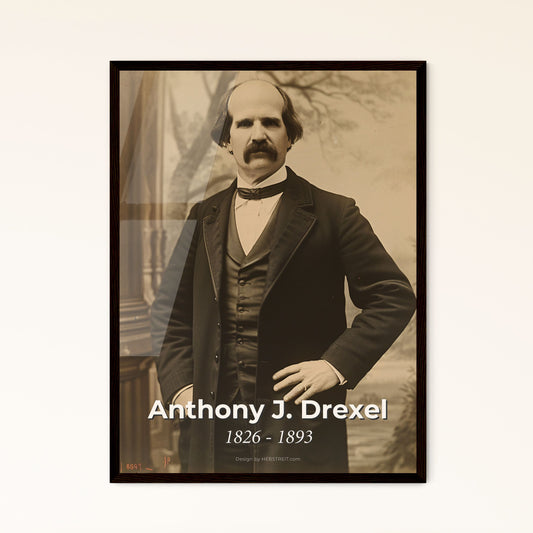 Legacy of Finance: Anthony J. Drexel - Mentor to J.P. Morgan, Iconic Banker - Stunning Ultrarealistic Portrait Art Print