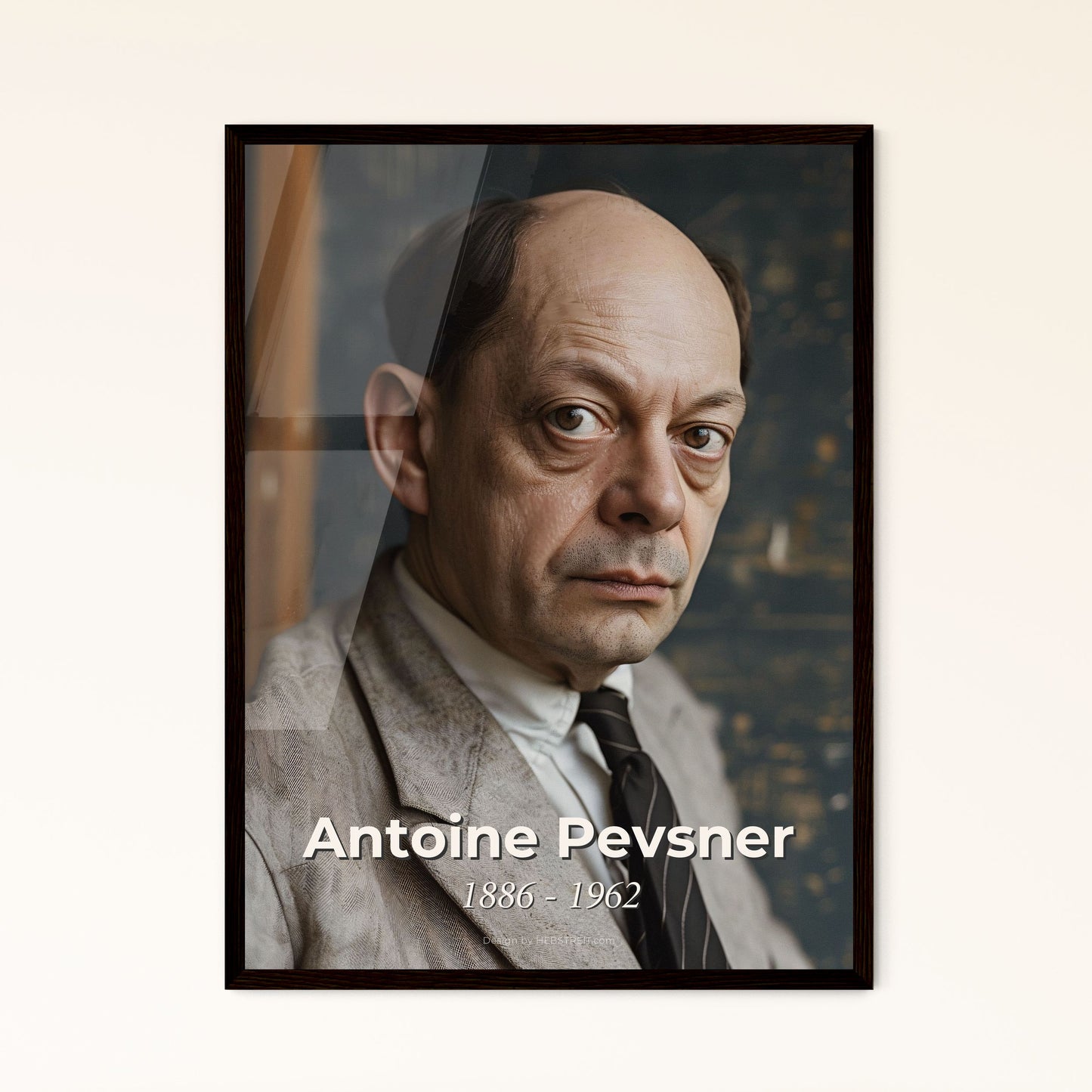 Antoine Pevsner: Icon of Constructivism and Arctic Visionary - Stunning Cinematic Portrait Print in Rustic Elegance