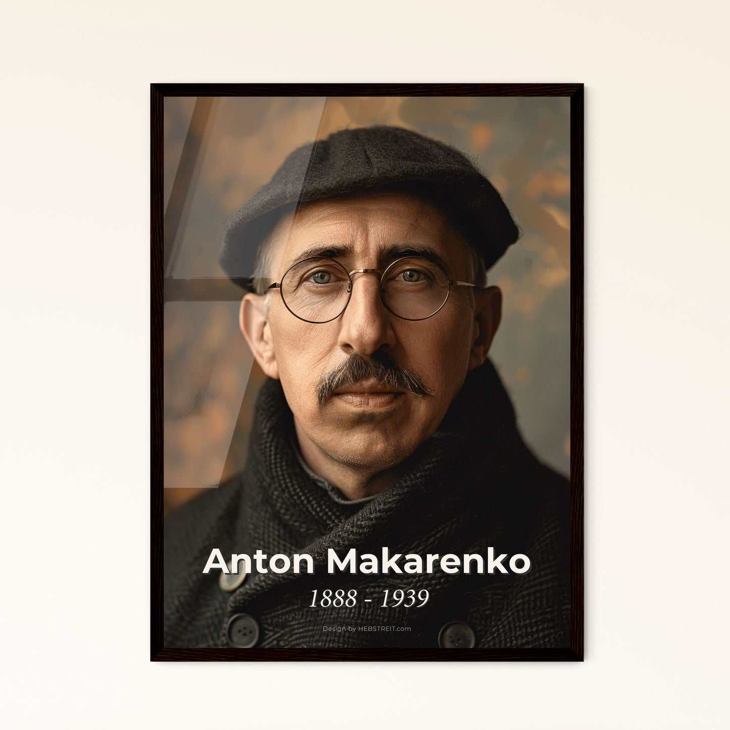 Timeless Reflection: Anton Makarenko, Pioneering Soviet Educator – Stunning Monochrome Portrait for Inspired Home Décor