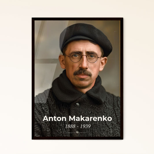 Timeless Portrait of Anton Makarenko: Soviet Education Pioneer - Stunning Art Print for Home Decor and Thoughtful Gifts