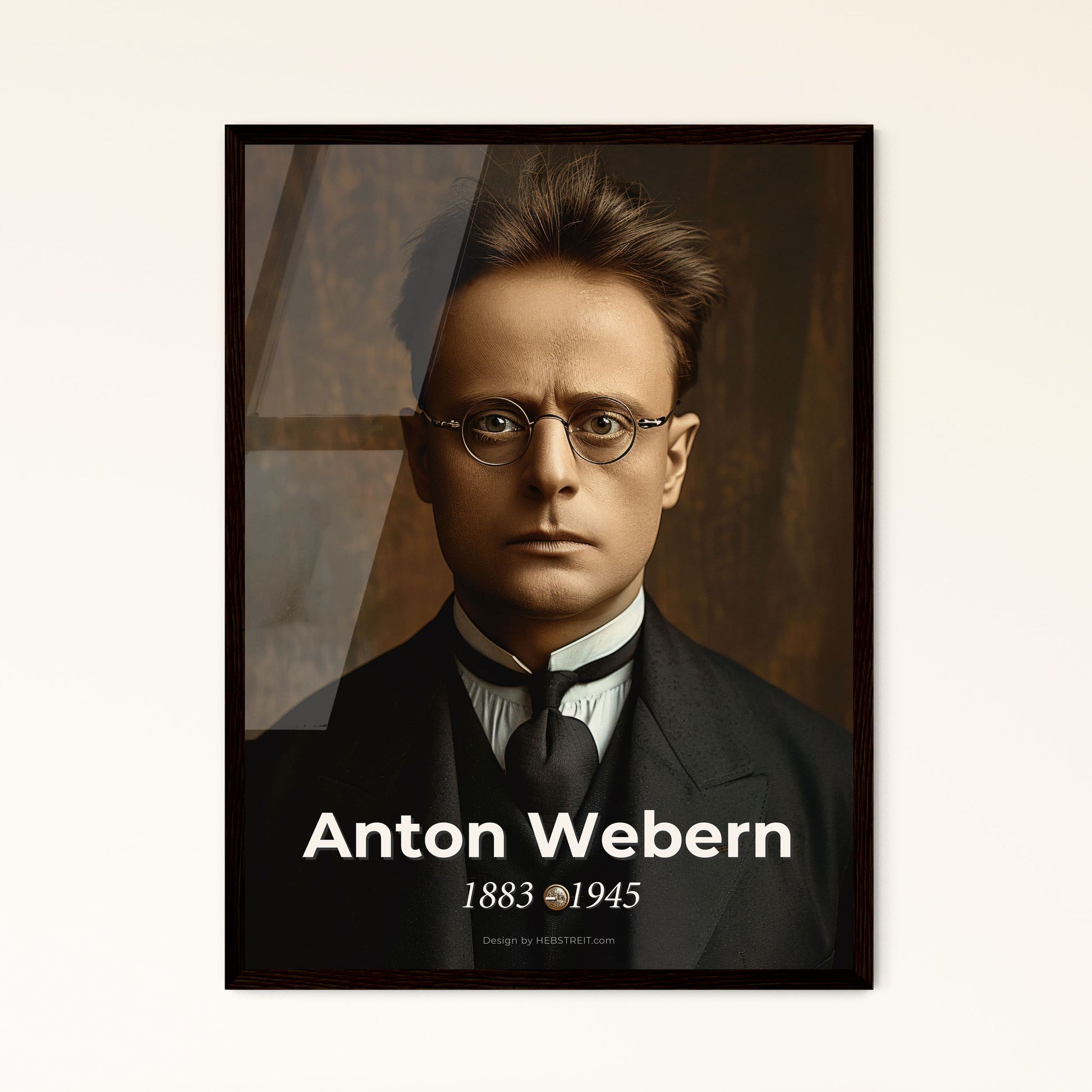 Anton Webern: Exquisite Atonal Composer Portrait - High-Quality Print & Framed Options for Timeless Home Décor