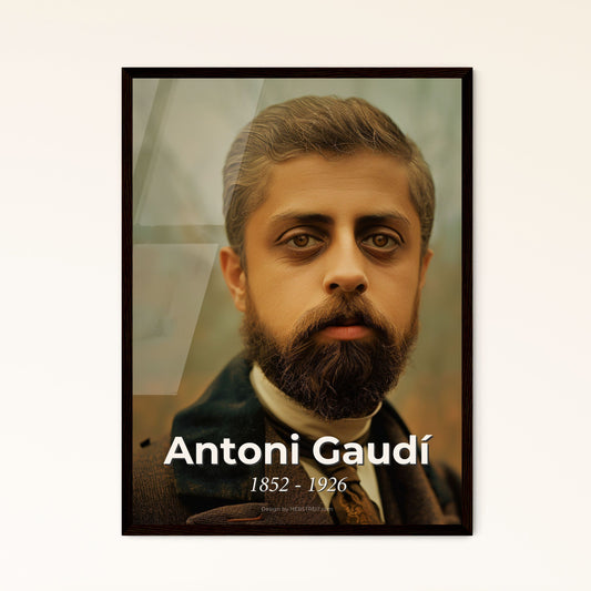 Captivating Portrait of Antoni Gaudí: Celebrating the Whimsical Spirit of Modernism - Perfect for Home Decor & Gifts!