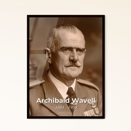 Timeless Portrait of Sir Archibald Wavell: British Field Marshal, WWII Leader - Cinematic, Ultra-Realistic Art Print for Collectors