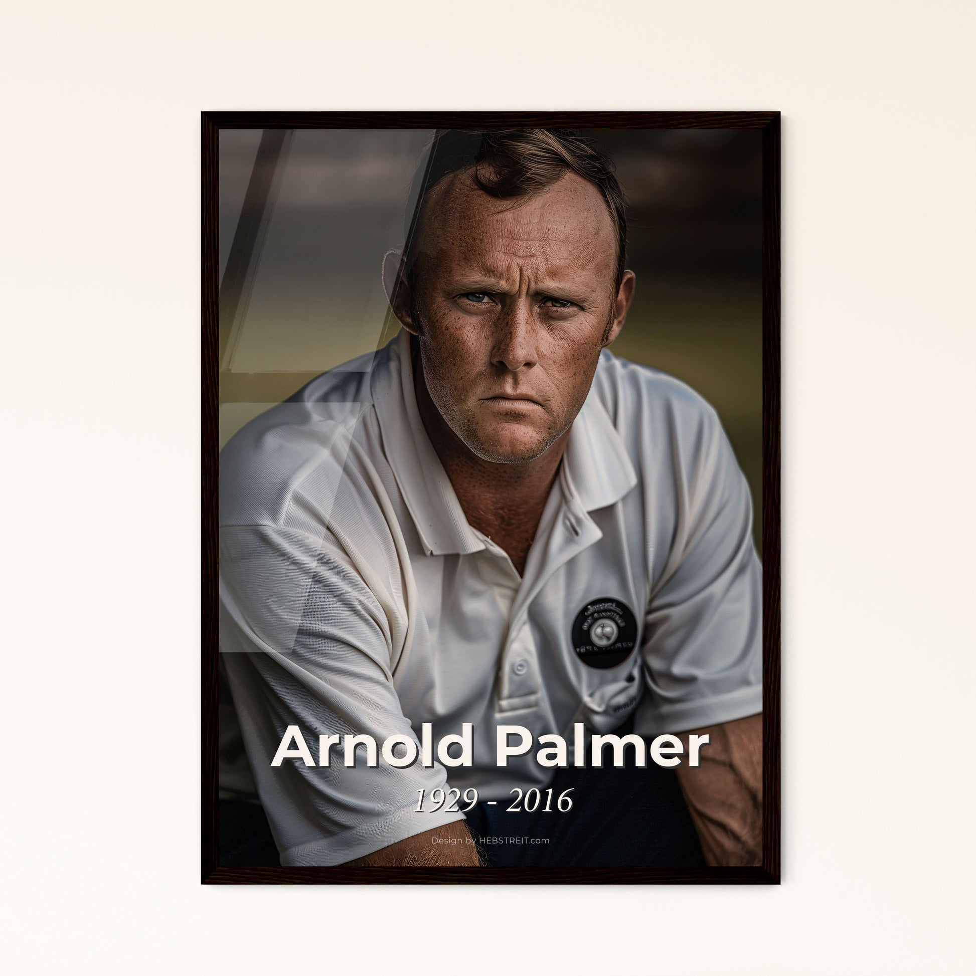 Arnold Palmer: Legendary Golfer (1929-2016) - Stunning Portrait on Rustic Background - Premium Print & Framed Options Available