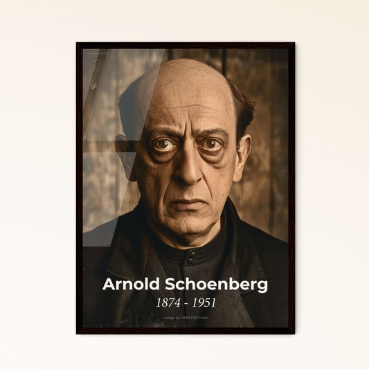 Arnold Schoenberg: A Decade-Spanning Portrait of a 12-Tone Pioneer – High-Quality Art Print & Framed Decor for Music Lovers