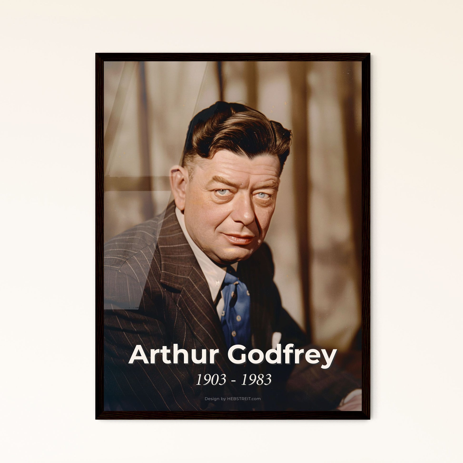 Arthur Godfrey (1903-1983): Iconic Radio & TV Legend - Timeless Portrait in Rustic Elegance, Ideal for Home Decor or Gifting