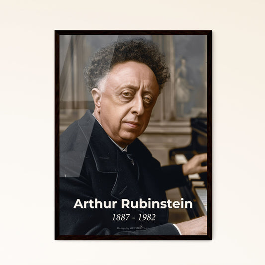 Arthur Rubinstein: Iconic Polish-American Pianist - Timeless Portrait on Rustic Background, Perfect for Home Decor or Gifting