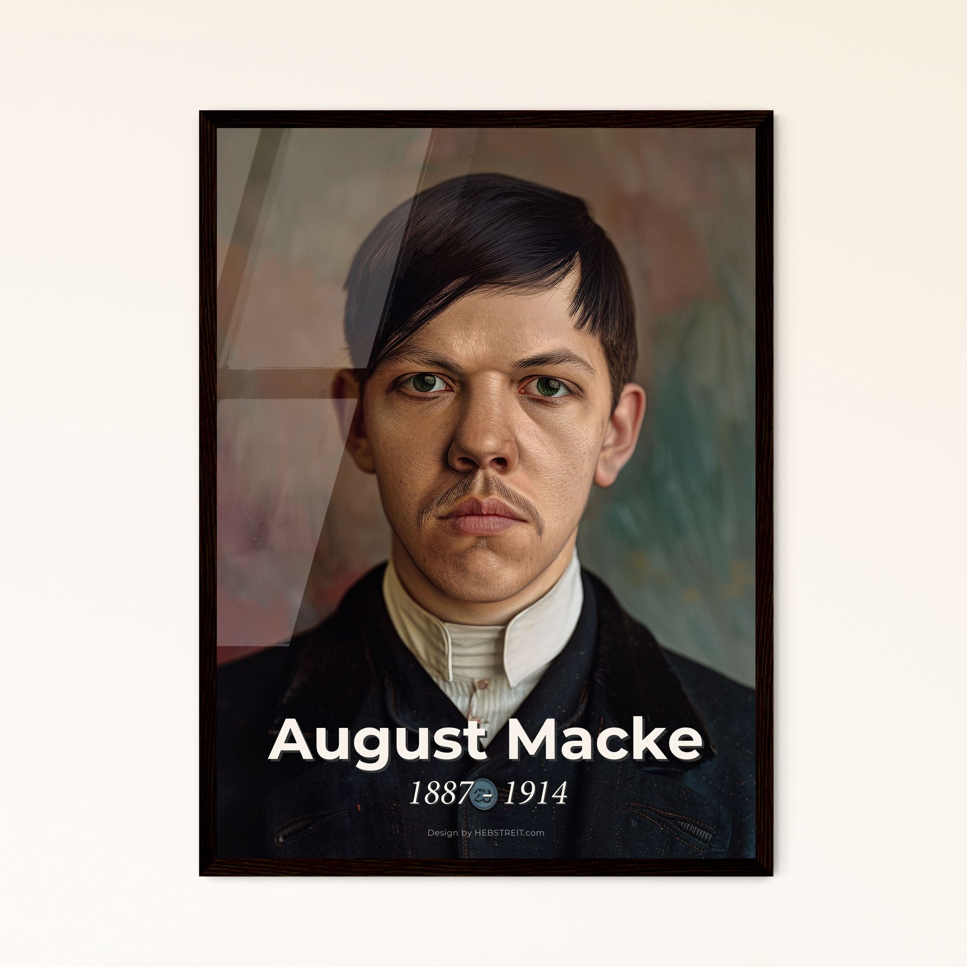Vibrant Portrait of August Macke: A Timeless Art Piece for Home Décor, Available as Print, Framed, or High-Res Aluminum