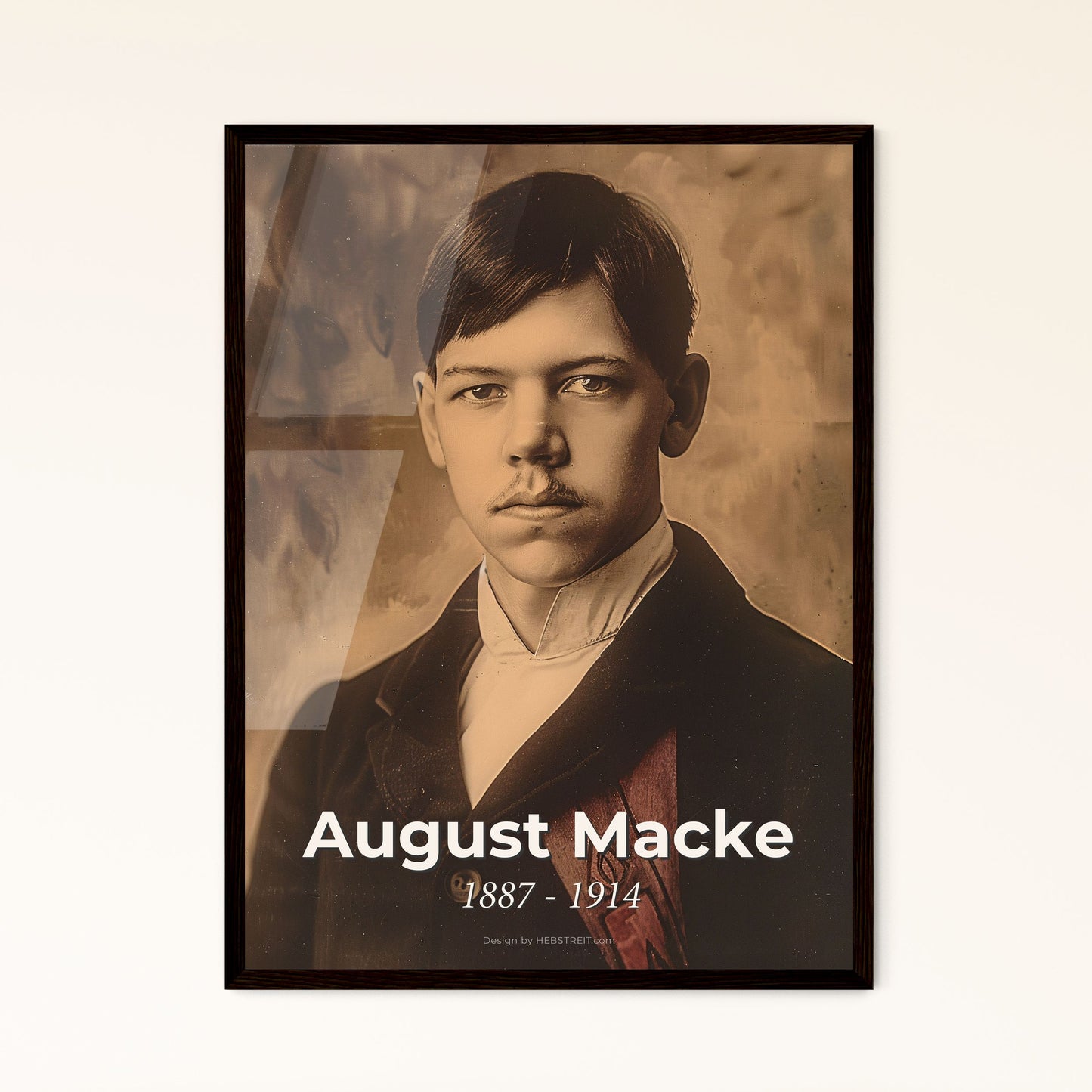 Stunning Portrait of August Macke: Vibrant Composition & Optimistic Expression - Limited Edition Art Print for Home Decor